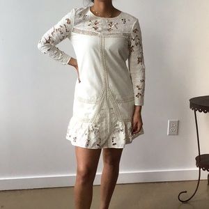 Juicy couture off white color embroidery dress